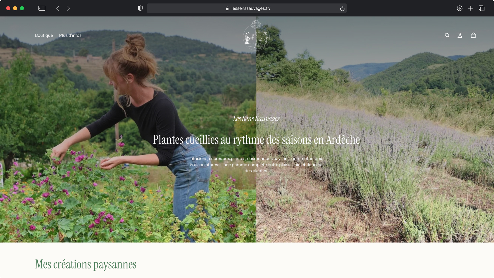 Site Les Sens Sauvages